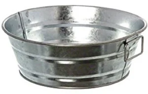 New Panier rond de 37 oz en acier galvanisé Vaisselle