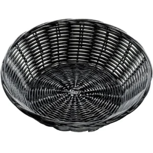Hot Panier rond de 8.5" x 2.25" - Noir - 12 par boite Vaisselle De Service