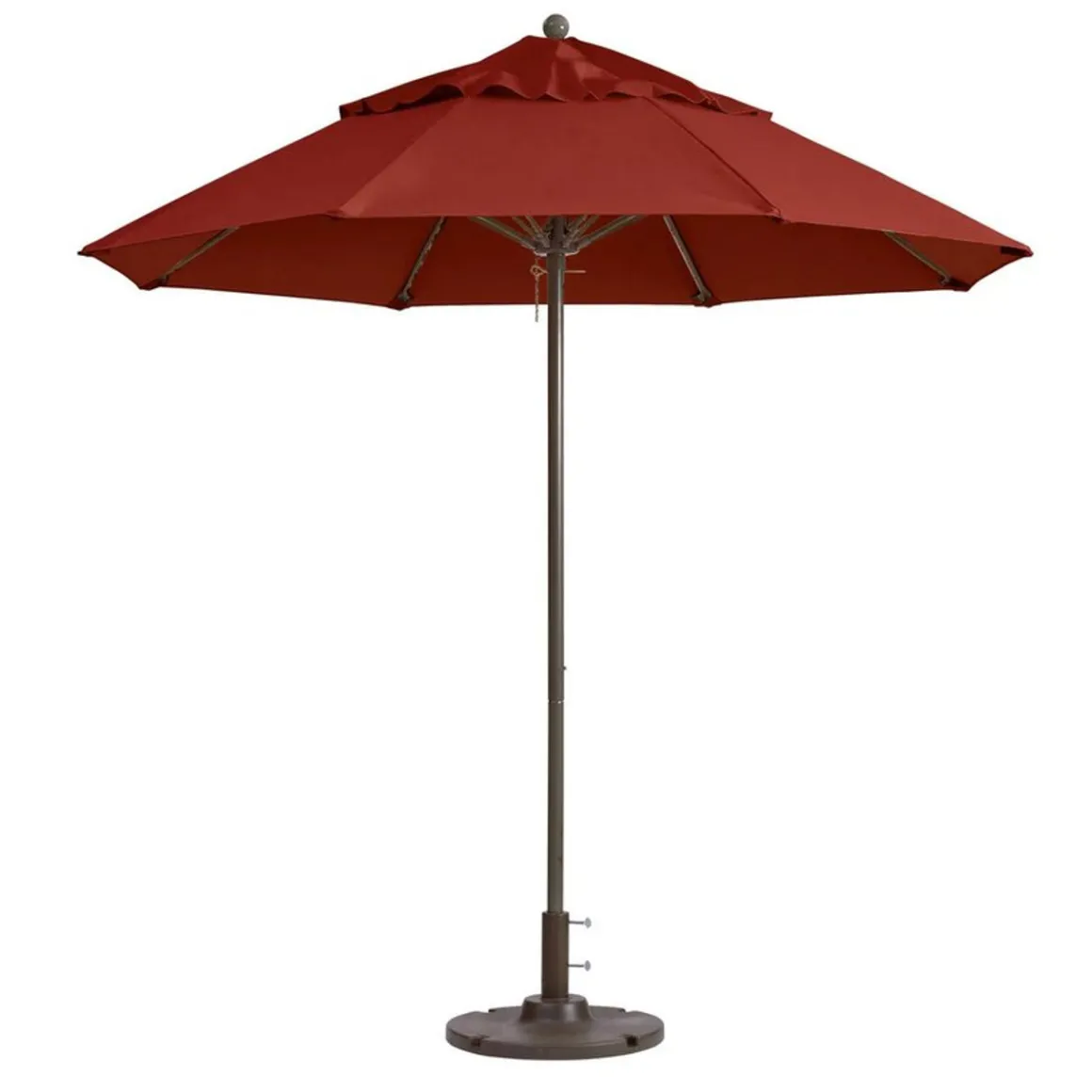 parasol_rond_de__pieds_av_0.webp Sale Parasol rond de 9 pieds avec poteau en aluminium Windmaster - Terra Cotta Ameublement Commercial Pour Terrasses