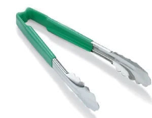 Outlet Pince utilitaire de 9.5" à embout festonné en acier inoxydable avec manche Kool-Touch Vert Ustensiles Et Outils De Cuisine