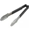 Clearance Pince utilitaire de 9.5" à embout festonné en acier inoxydable avec manche Kool-Touch Noir Ustensiles Et Outils De Cuisine
