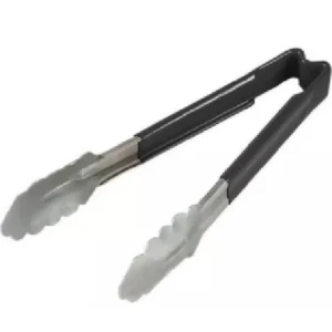 Clearance Pince utilitaire de 9.5" à embout festonné en acier inoxydable avec manche Kool-Touch Noir Ustensiles Et Outils De Cuisine