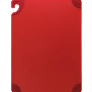 Best Planche à découper de 12" x 18" Saf-T-Grip - Rouge Articles De Cuisine