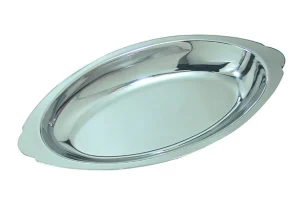 Fashion Plat à gratin ovale de 15 oz en acier inoxydable Vaisselle De Service
