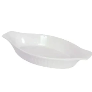 Sale Plat à lasagne rainurés de 12 oz - Blanc Vaisselle De Service