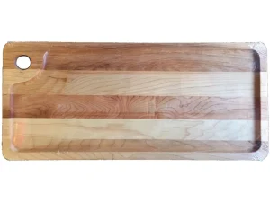 Discount Plateau de service de 8" x 18" en bois non huilé Vaisselle