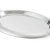 Fashion Plateau de service ovale de 17 5/8" x 13" en acier inoxydable Vaisselle