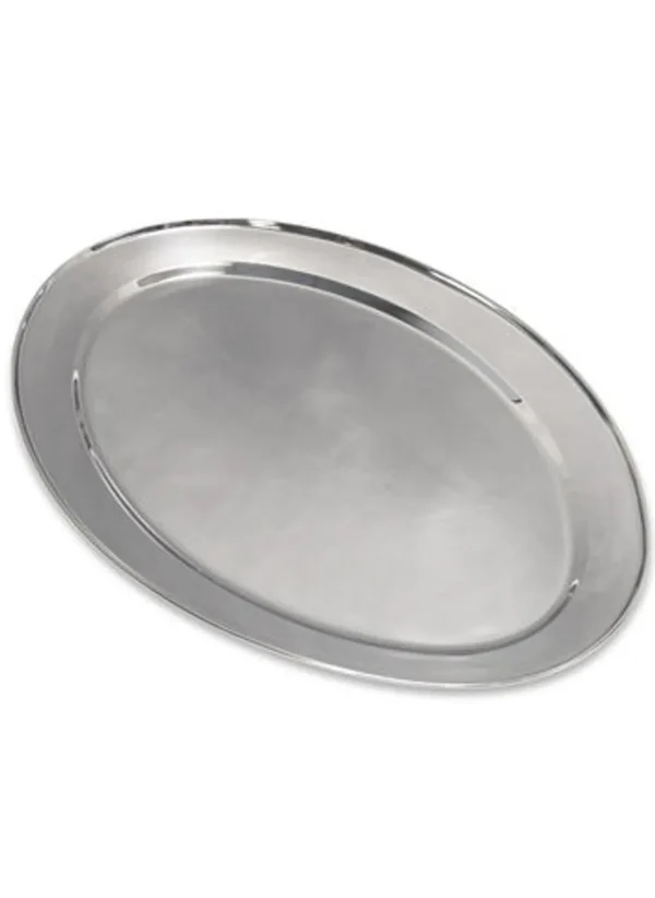 Clearance Plateau de service ovale de 26" x 19" en acier inoxydable Vaisselle