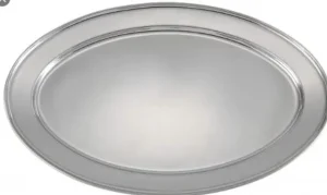 Online Plateau de service ovale de 11 5/8" x 8.75" en acier inoxydable Vaisselle