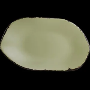 Discount Plateau ovale de 12" x 7 1/8" en mélamine Marisol Rustic par Delfin - Sage - 12 par boite Vaisselle