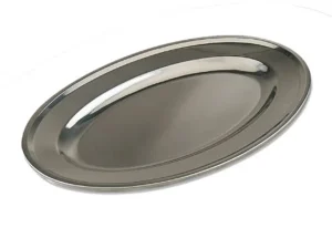 Hot Plateau ovale de 13.5" x 8.5" en acier inoxydable Vaisselle