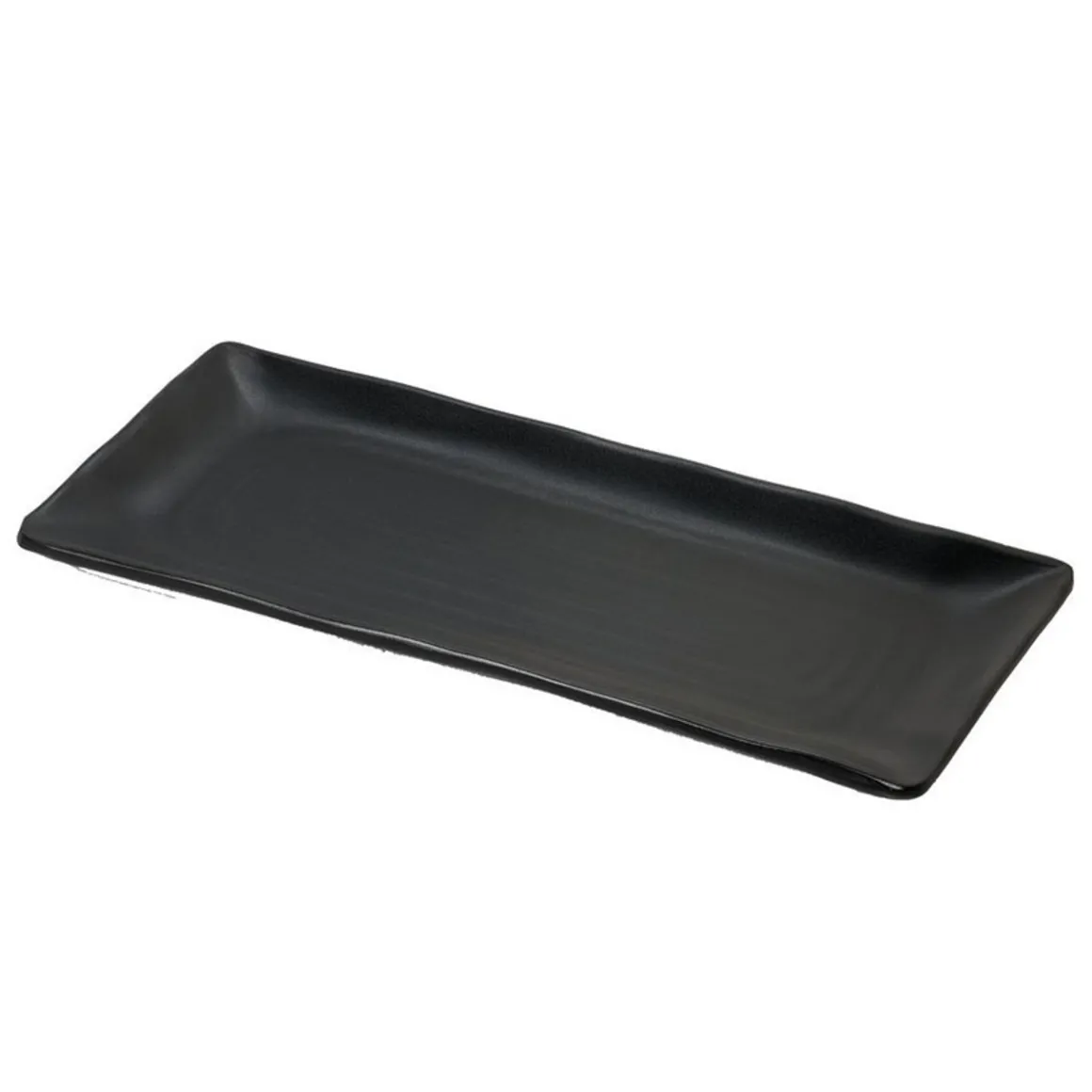 plateau_rectangulaire_de__0-10.webp Online Plateau rectangulaire de 12" x 5.25" en mélamine Nara - Noir mat - 12 par boite Vaisselle