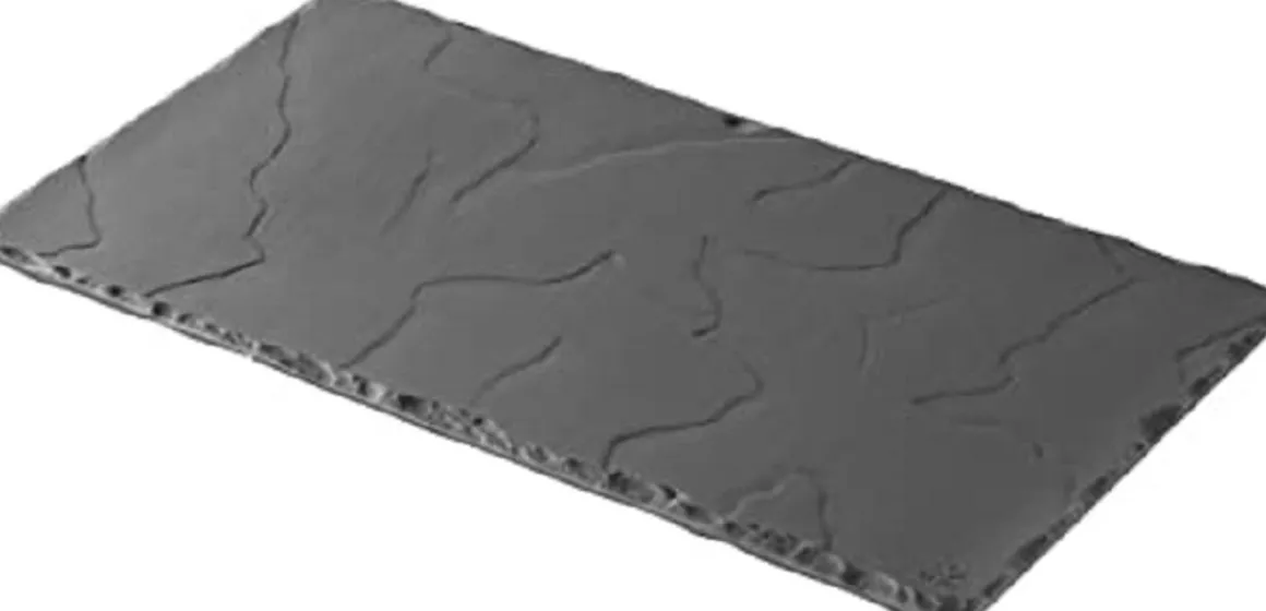 plateau_rectangulaire_de__0-13.webp Sale Plateau rectangulaire de 11.75" x 6.25" Basalt - Noir - 6 par boite Vaisselle
