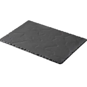 Online Plateau rectangulaire de 11.75" x 7.75" Basalt - Noir - 6 par boite Vaisselle