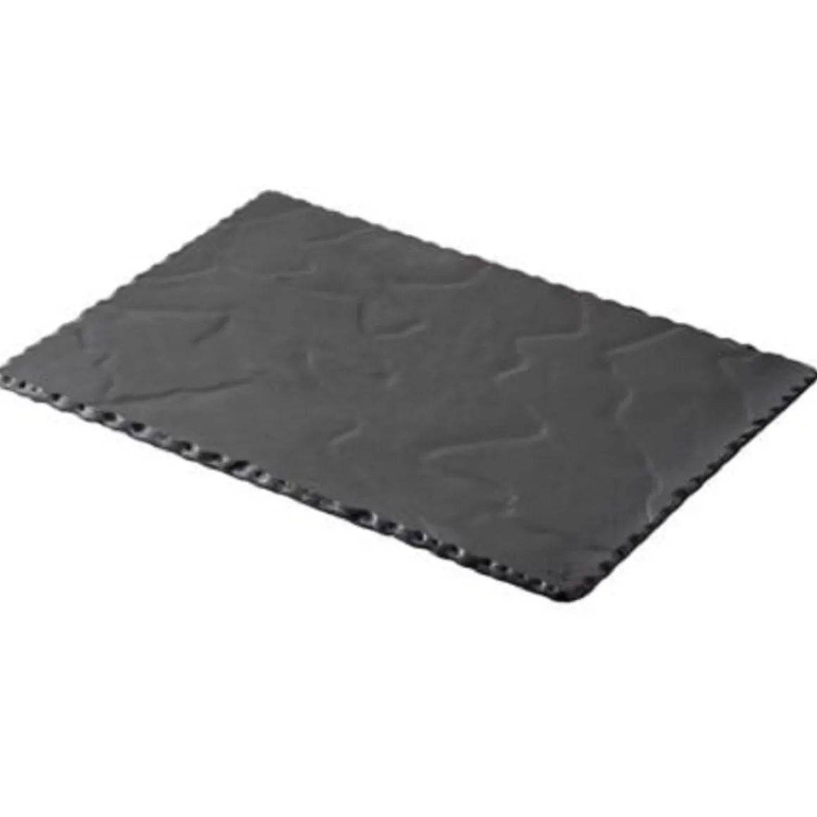 plateau_rectangulaire_de__0-14.webp Online Plateau rectangulaire de 11.75" x 7.75" Basalt - Noir - 6 par boite Vaisselle