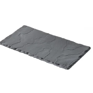 Discount Plateau rectangulaire de 9.75" x 4.75" Basalt - Noir - 6 par boite Vaisselle