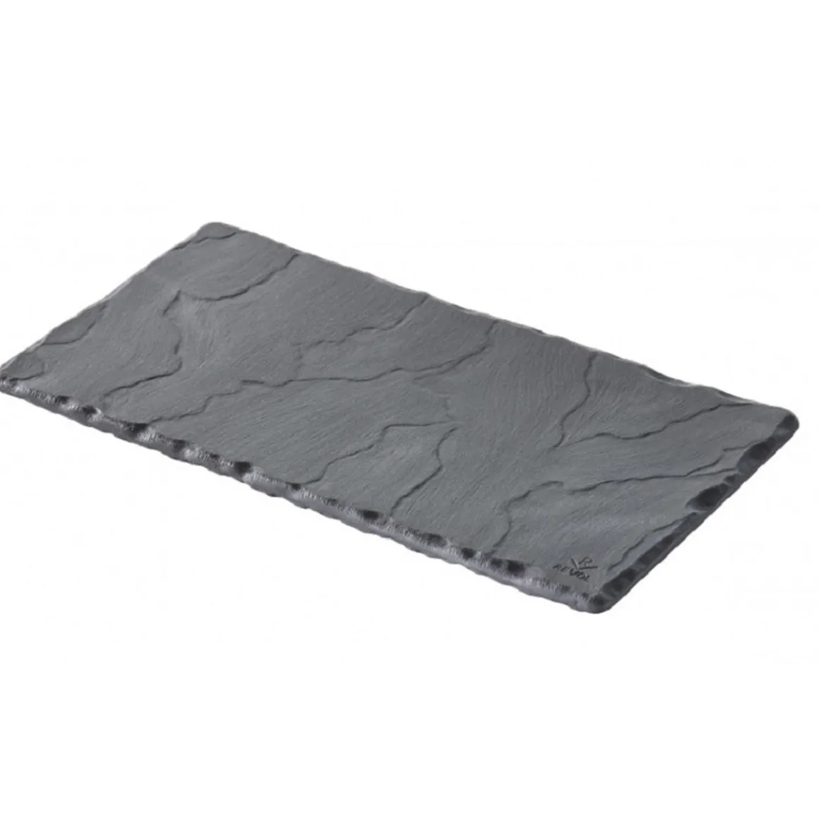plateau_rectangulaire_de__0-21.webp Discount Plateau rectangulaire de 9.75" x 4.75" Basalt - Noir - 6 par boite Vaisselle