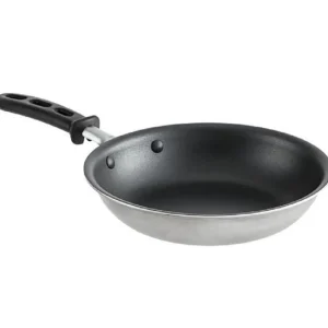 Outlet Poêle à frire antiadhésive de 8" en acier inoxydable triple épaisseur avec revêtement CeramiGuard II et poignée en silicone noir Tribute Batterie De Cuisine