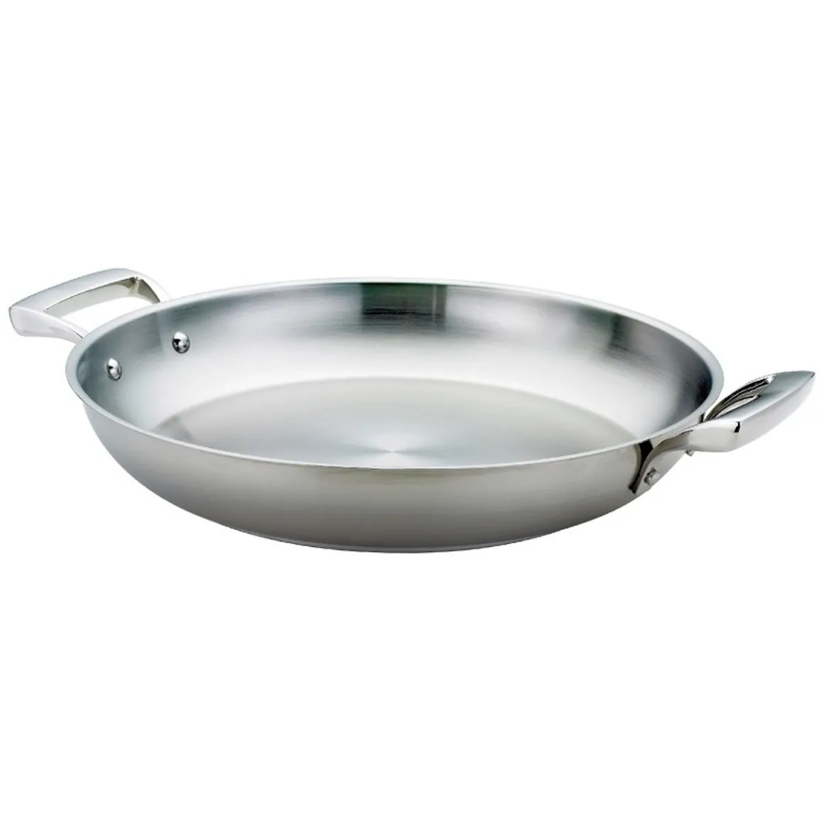 pole__palla_de__en_acier__0.webp Outlet Poêle à paëlla de 9.5" en acier inoxydable Thermalloy Batterie De Cuisine