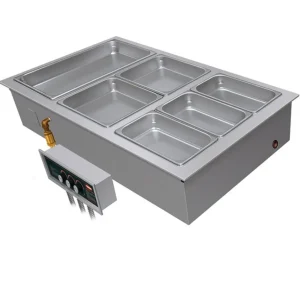 Best Puit chauffant encastrable mince à 3 bacs avec drain de 1" - 208 volts Réchauds Et Maintiens