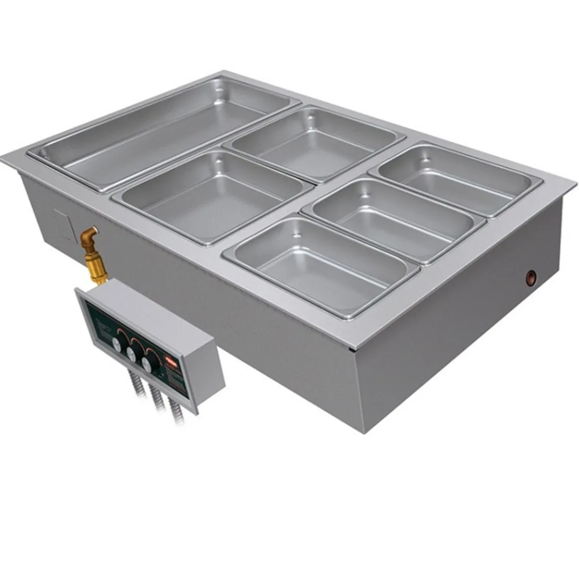 puit_chauffant_encastrabl_0-8.webp Best Puit chauffant encastrable mince à 3 bacs avec drain de 1" - 208 volts Réchauds Et Maintiens