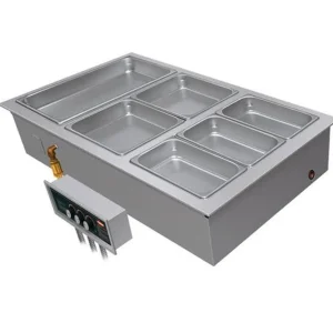 Online Puit chauffant mince encastrable à 2 bacs avec drain - 2415W Réchauds Et Maintiens