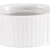 Hot Ramequin rond de 2.5 oz à bordure lisse et côté cannelé - Blanc Vaisselle De Service