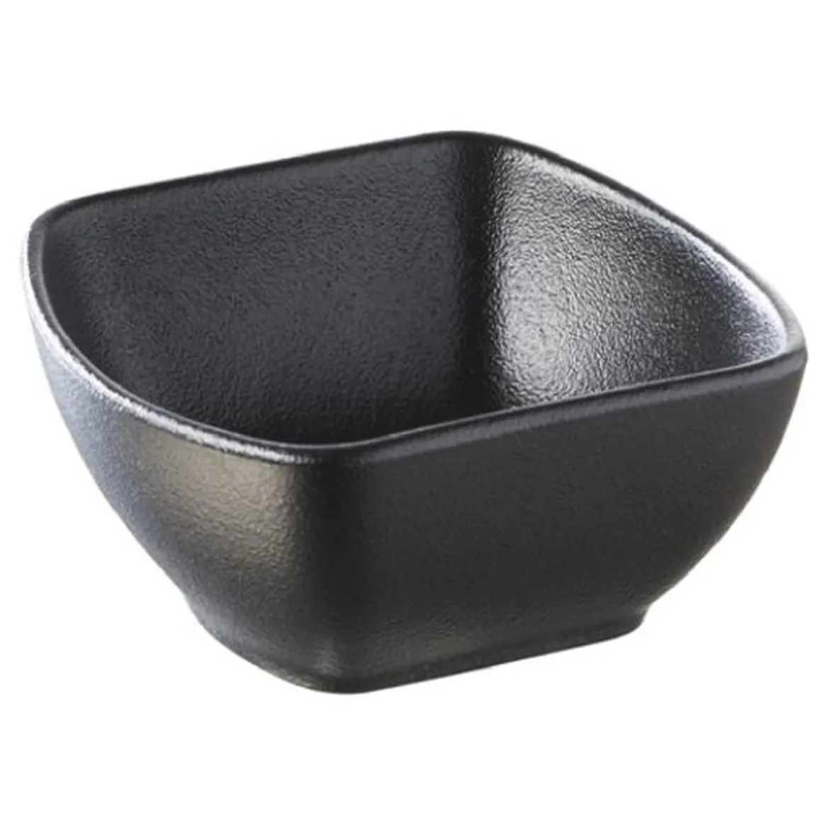 ravier_carr_de___club__no_0.webp Discount Ravier carré de 3 1/8" Club - Noir effet fonte - 12 par boite Vaisselle De Service