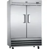 Discount Réfrigérateur de 55" x 32.5" x 80" à 2 portes pleine en acier inoxydable Réfrigérateurs Et Congélateurs Commerciaux