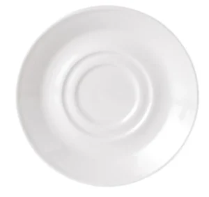 Fashion Soucoupe double de 6.5" Simplicity - Blanche - 36 par boite Vaisselle