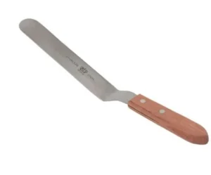 Hot Spatule à lame coudée de 9.5" avec manche en bois Ustensiles Et Outils De Cuisine