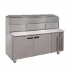 Sale Table à pizza réfrigérée de 72" - espace pour 18 bacs 1/3 Tables De Préparation Réfrigérées