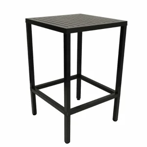 Clearance Table carrée de 32" Cube 80 Bar - hauteur bar - Antracite (noire) Ameublement Commercial Pour Terrasses