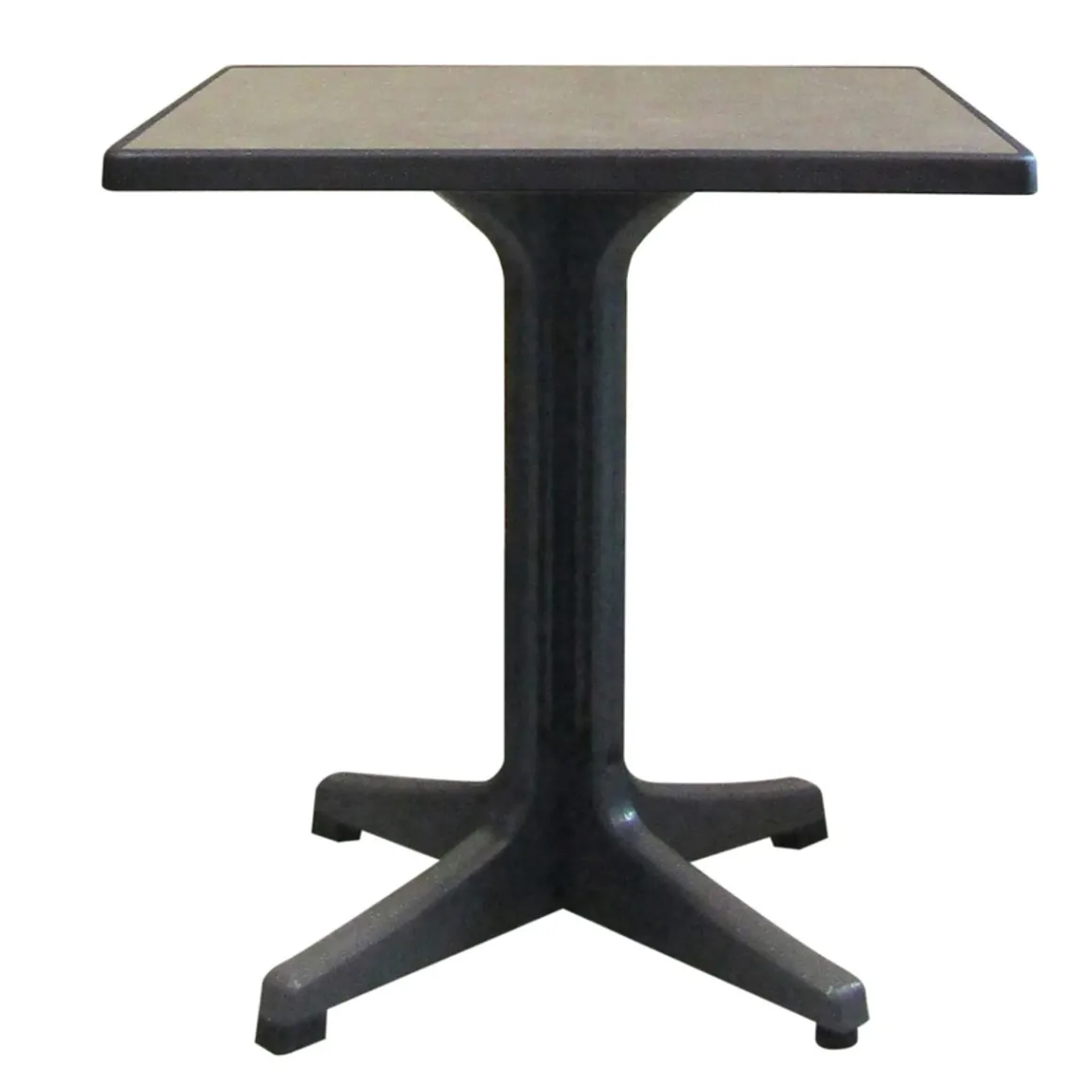 table_carre_de__omega__me_0.webp Fashion Table carrée de 28" Omega - Metal Brushed / Charcoal Ameublement Commercial Pour Terrasses
