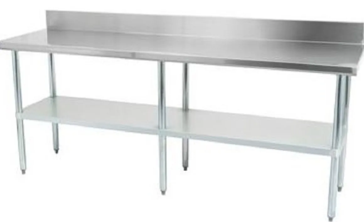 table_de_travail_de__x__e_0-13.webp Best Table de travail de 30" x 84" en acier inoxydable avec dosseret de 5" Tables De Travail Commerciales