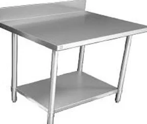 Fashion Table de travail de 30" x 60" en acier inoxydable avec dosseret de 5" Tables De Travail Commerciales