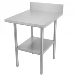 Fashion Table de travail de 30" x 24" en acier inoxydable avec dosseret de 5" Tables De Travail Commerciales