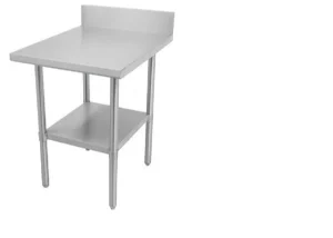 Hot Table de travail de 24" x 30" en acier inoxydable avec dosseret de 5" Tables De Travail Commerciales