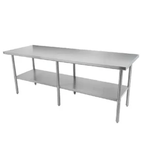 Hot Table de travail de 24" x 96" en acier inoxydable Tables De Travail Commerciales
