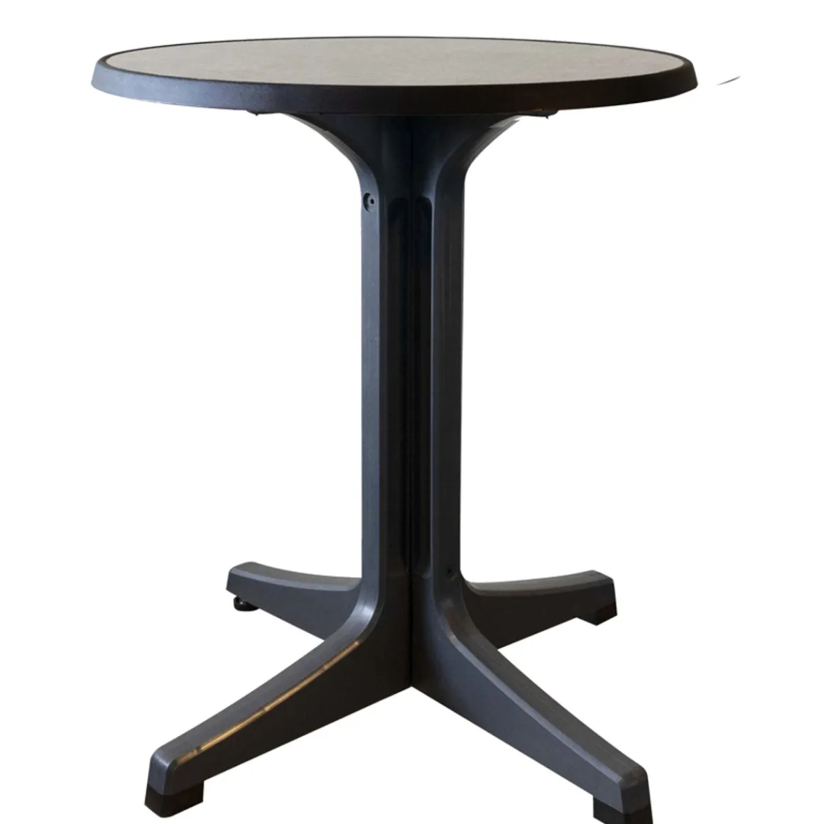table_ronde_de___omega__m_0.webp Outlet Table ronde de 24" Omega - Metal Brushed / Charcoal Ameublement Commercial Pour Terrasses