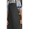 Outlet Tablier avec bavette sans poche - Noir Linge De Cuisine Et Vêtements