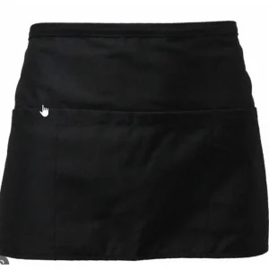 Hot Tablier de 23" x 11" avec 3 poches pour serveurs - Noir Linge De Cuisine Et Vêtements