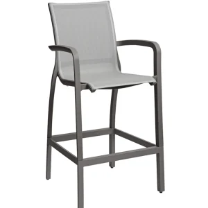 Discount Tabouret de bar avec bras Sunset - Solid Gray / Volcanic Black (Gris/Noir) Ameublement Commercial Pour Terrasses