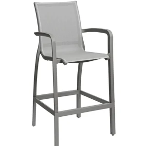 Sale Tabouret de bar avec bras Sunset - Solid Gray / Platinum Gray (Gris) Ameublement Commercial Pour Terrasses