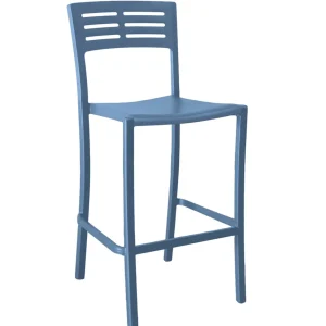 Best Tabouret de bar Vogue - Denim Blue (Bleu) Ameublement Commercial Pour Terrasses