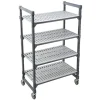 Outlet Étagère mobile à 4 tablettes ventilées de 24" x 70" Camshelving Elements Xtra - Graphite Brossé Tablettages Commerciales