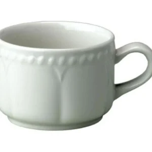 Clearance Tasse à thé empilable de 7.5 oz Buckingham - Blanche - 24 par boite Vaisselle