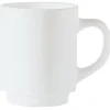 Discount Tasse empilable blanche de 8.25 oz Opal Restaurant White - 36 par boite Vaisselle