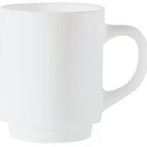 Discount Tasse empilable blanche de 8.25 oz Opal Restaurant White - 36 par boite Vaisselle