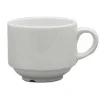 Fashion Tasse empilable de 7.5 oz Continental Polaris - Blanche - 24 par boite Vaisselle